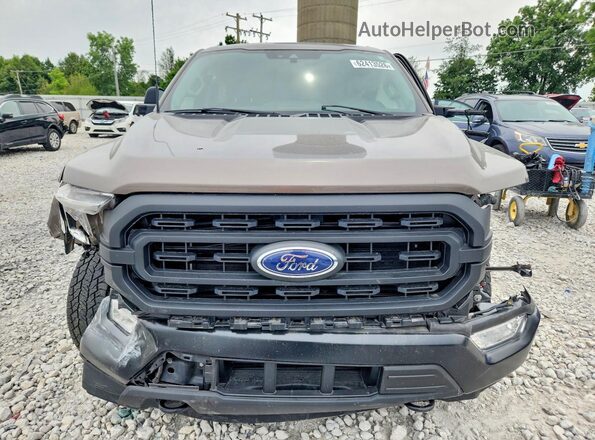 1FTFW1ED1MFC26934 2021 FORD F150 Brown წინა ხედი