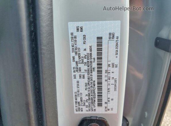 1FTFW1ED2PFC74916 2023 FORD F150 Silver Շարժիչի բաժամունքի տեսք