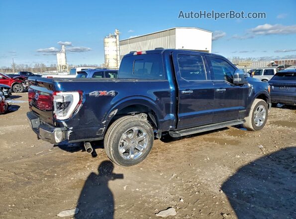 1FTFW1ED3NFA45285 2022 FORD F150 Blue Trasero derecho