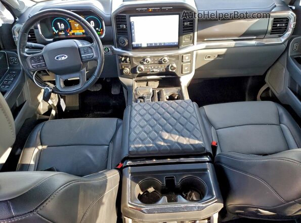 1FTFW1ED3NFA45285 2022 FORD F150 Blue Vista del salpicadero
