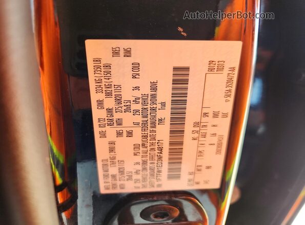 1FTFW1ED3NFA48171 2022 FORD F150 Black Вид підкапотного простору