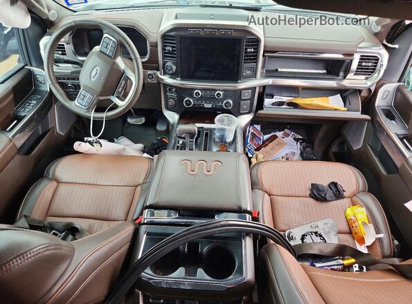 1FTFW1ED5PFA56100 2023 FORD F150 Gray Առջևի վահանակի տեսք