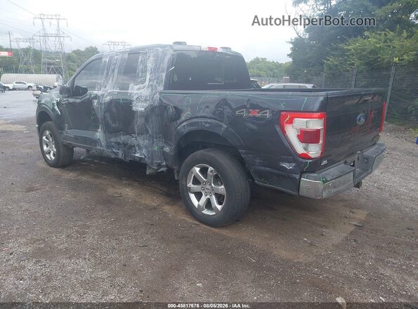 1FTFW1ED6MFB98564 2021 FORD F150 Синий Задняя левая четверть