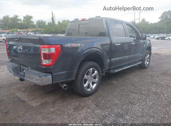 1FTFW1ED6MFB98564 2021 FORD F150 Синий Задняя правая четверть