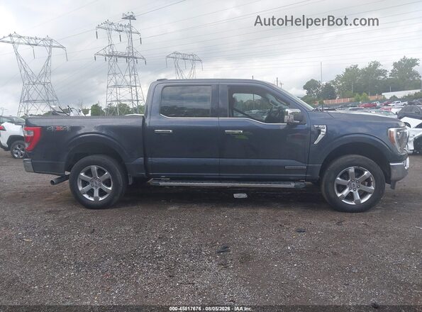 1FTFW1ED6MFB98564 2021 FORD F150 Синий Вид задней части салона