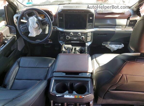 1FTFW1ED8PFA94503 2023 FORD F150 Gray Widok deski rozdzielczej