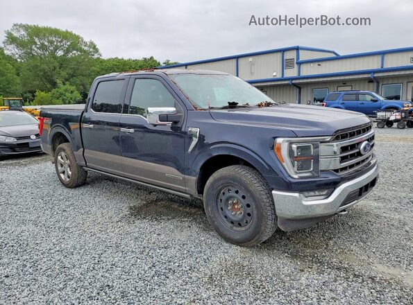 1FTFW1ED9MFA83974 2021 FORD F150 Синий Передняя правая четверть