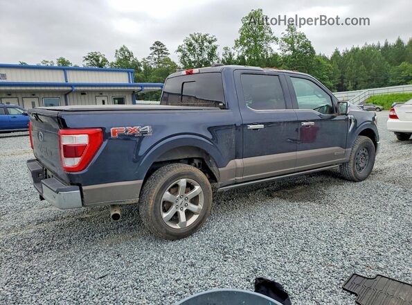 1FTFW1ED9MFA83974 2021 FORD F150 Синий Задняя правая четверть