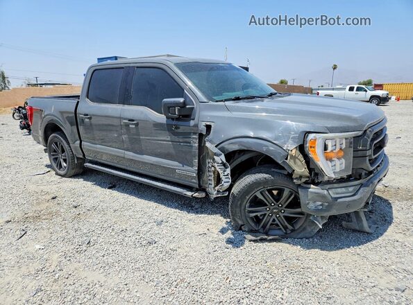 1FTFW1ED9MFB00675 2021 FORD F150 Gray Передня права чверть