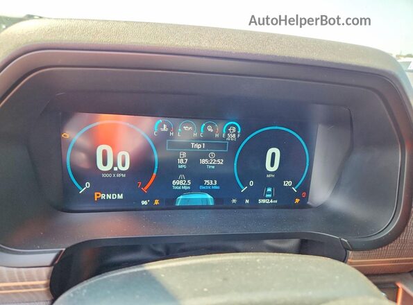 1FTFW1ED9PFA86992 2023 FORD F150 Gray Вид щитка приладів