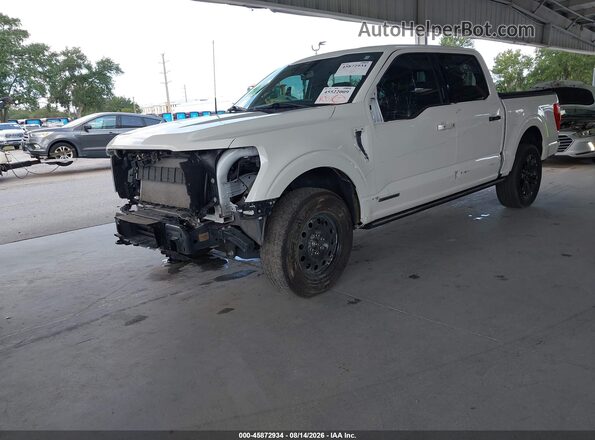 1FTFW1ED9PFC26734 2023 FORD F150 White წინა მარცხენა ხედი სამი მეოთხედიდან