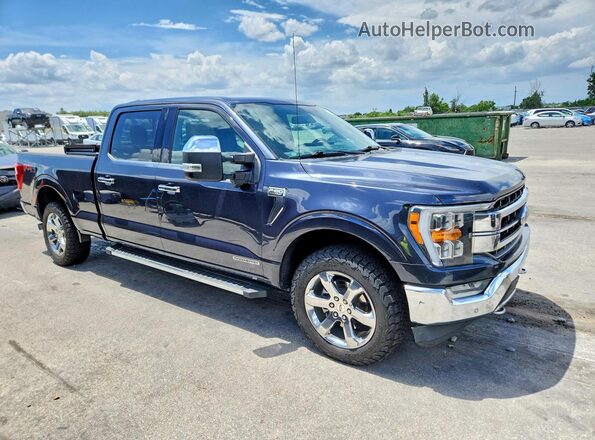 1FTFW1EDXMFA98631 2021 FORD F150 Blue Передня права чверть