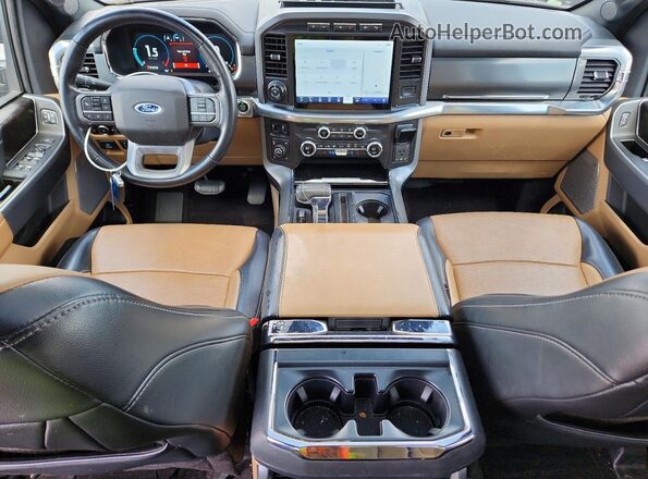 1FTFW1EDXMFA98631 2021 FORD F150 Blue Вид панелі приладів