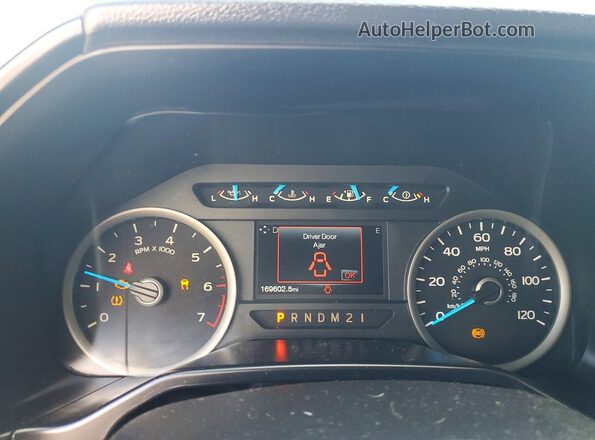 1FTFW1EF4GFD24023 2016 FORD F150 Black Вид щитка приладів