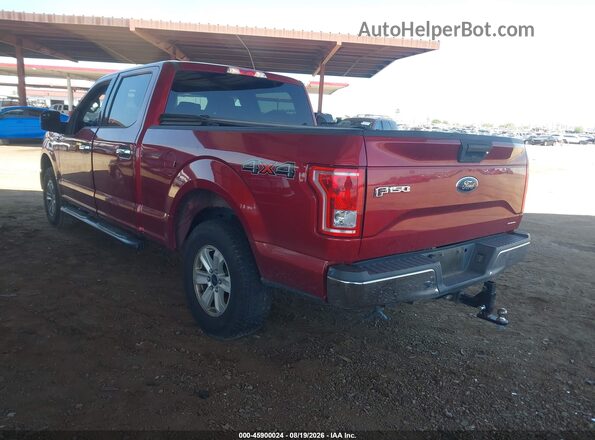 1FTFW1EF9GFD04351 2016 FORD F150 Красный Задняя левая четверть