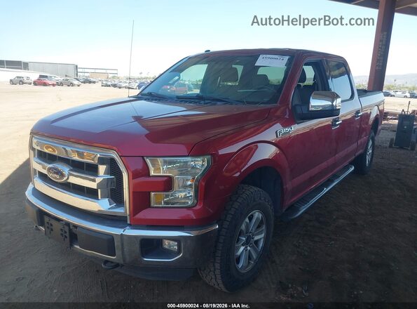 1FTFW1EF9GFD04351 2016 FORD F150 Красный Передняя левая четверть