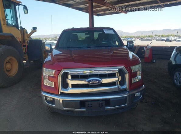 1FTFW1EF9GFD04351 2016 FORD F150 Красный Вид щитка приборов