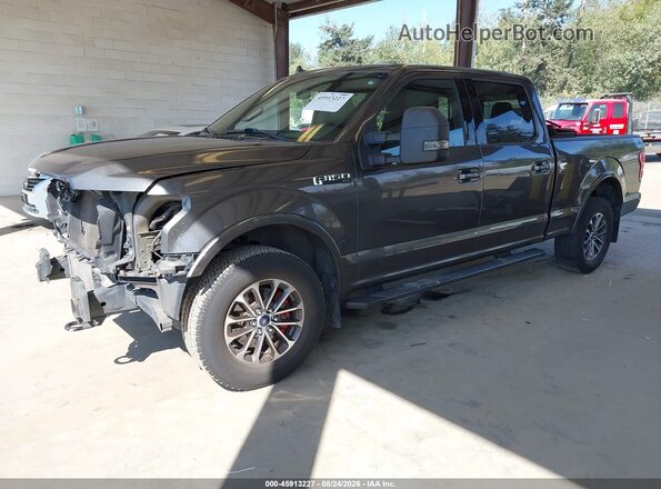 1FTFW1EG0JKC03397 2018 FORD F150 Gray Առջևի ձախ երեք քառորդ տեսարան