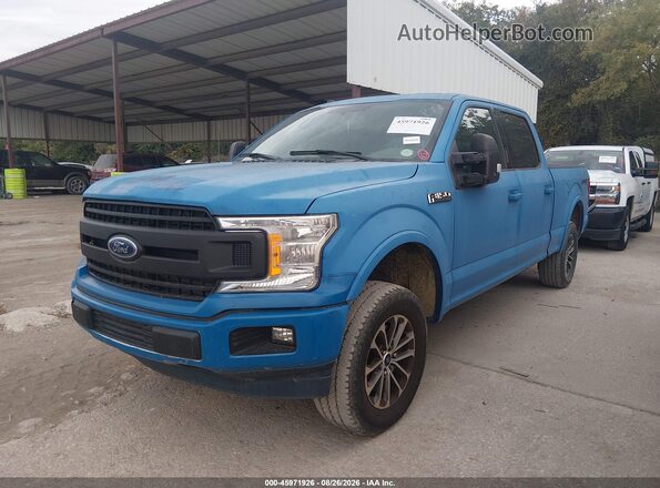 1FTFW1EG3JFD43338 2018 FORD F150 Blue Vista tres cuartos delantera izquierda