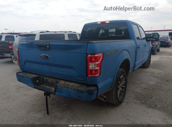 1FTFW1EG3JFD43338 2018 FORD F150 Blue Trasero derecho