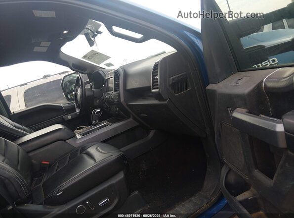 1FTFW1EG3JFD43338 2018 FORD F150 Blue Vista interior delantera