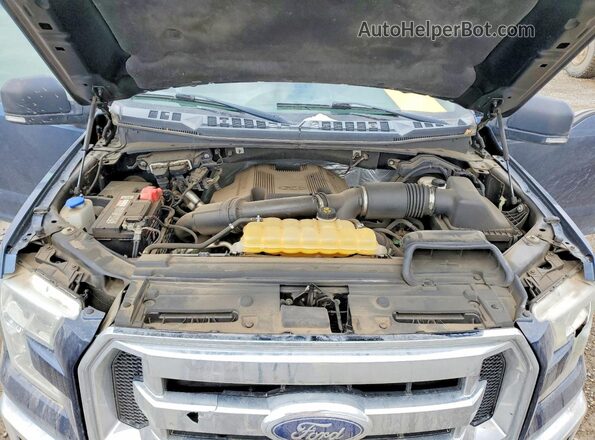 1FTFW1EG8HFA36418 2017 FORD F150 Blue Вид задньої частини салону
