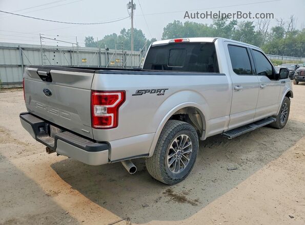 1FTFW1EG8JKC89316 2018 FORD F150 Серебряный Задняя правая четверть