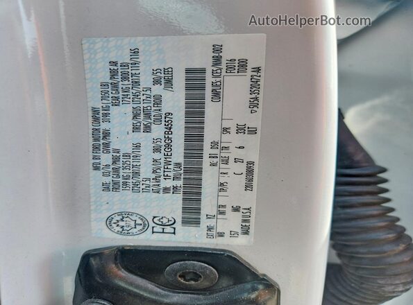 1FTFW1EG9GFB45579 2016 FORD F150 White Вид підкапотного простору