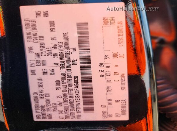 1FTFW1EGXGFA54028 2016 FORD F150 Черный Вид подкапотного пространства