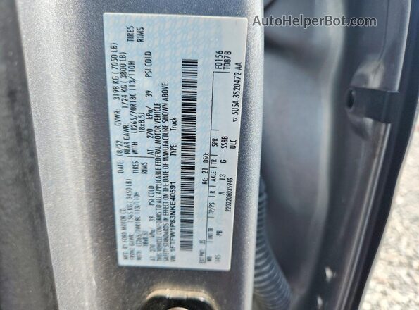 1FTFW1P83NKE40591 2022 FORD F150 Silver ძრავის განყოფილების ხედი