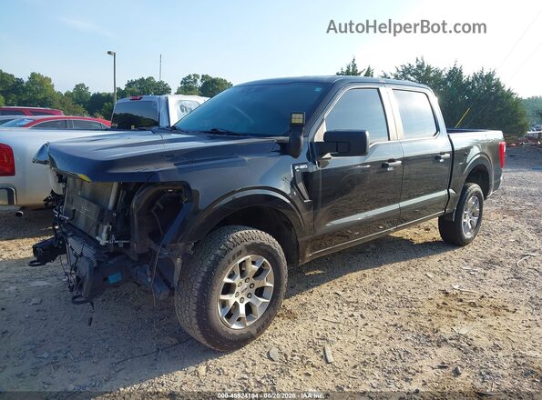 1FTFW1P86NKD04844 2022 FORD F-150 POLICE RESPONDER Black Առջևի ձախ երեք քառորդ տեսարան