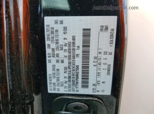 1FTFW1P89RKE75545 2024 FORD F150 Two Tone Widok naklejki z numerem VIN