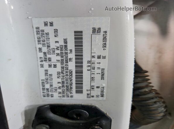 1FTFW1RG1KFC62821 2019 FORD F150 White Vista del compartimento del motor