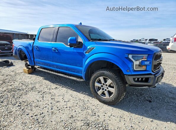 1FTFW1RG1KFC86214 2019 FORD F150 Blue Передня права чверть