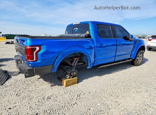 1FTFW1RG1KFC86214 2019 FORD F150 Blue Задня права чверть