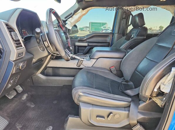 1FTFW1RG1KFC86214 2019 FORD F150 Blue Вид салону спереду