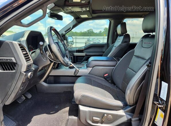 1FTFW1RG2KFA07725 2019 FORD F150 Black წინა სალონის ხედი
