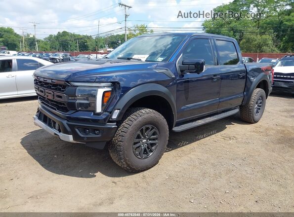 1FTFW1RG2RFA18587 2024 FORD F150 Dark Blue Առջևի ձախ երեք քառորդ տեսարան