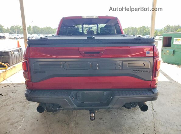 1FTFW1RG3JFC51947 2018 FORD F150 Red უკანა ხედი