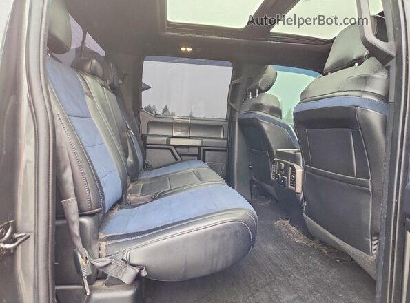 1FTFW1RG3KFB67029 2019 FORD F150 Gray Rear seats view