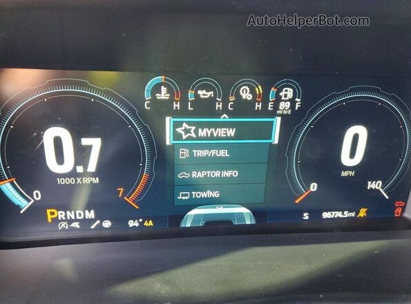 1FTFW1RG3PFC76484 2023 FORD F150 Orange Instrument cluster view