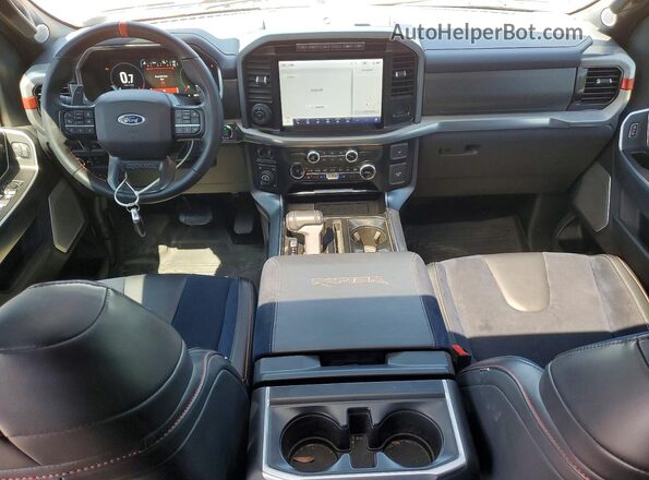 1FTFW1RG3PFC76484 2023 FORD F150 Orange Dashboard view