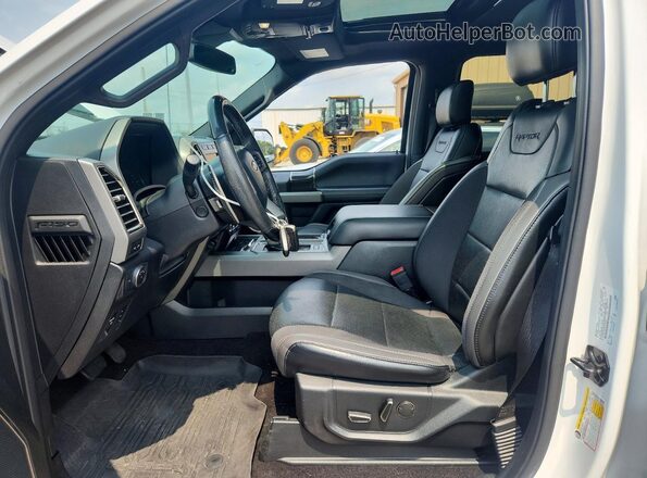 1FTFW1RG5KFA40329 2019 FORD F150 White Widok wnętrza z przodu