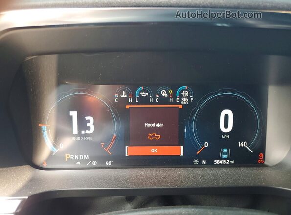 1FTFW1RG5PFC51652 2023 FORD F150 Red Instrument cluster view