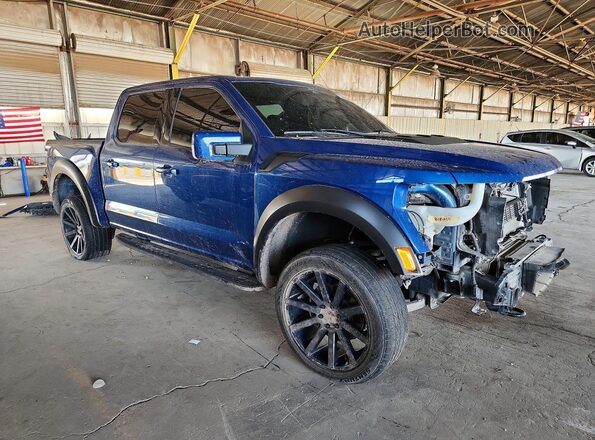 1FTFW1RG6NFB01613 2022 FORD F150 Blue Przód prawy