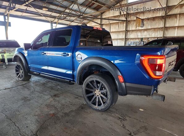 1FTFW1RG6NFB01613 2022 FORD F150 Blue Tył lewy
