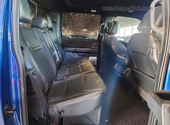 1FTFW1RG6NFB01613 2022 FORD F150 Blue Widok tylnych siedzeń