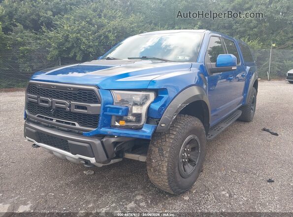 1FTFW1RG7JFD93718 2018 FORD F150 Blue Առջևի ձախ երեք քառորդ տեսարան