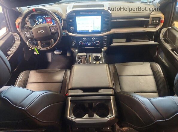 1FTFW1RG7PFC53953 2023 FORD F150 Blue Dashboard view