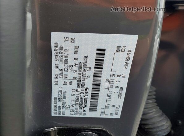 1FTFW1RG9LFC70280 2020 FORD F150 Серый Вид подкапотного пространства